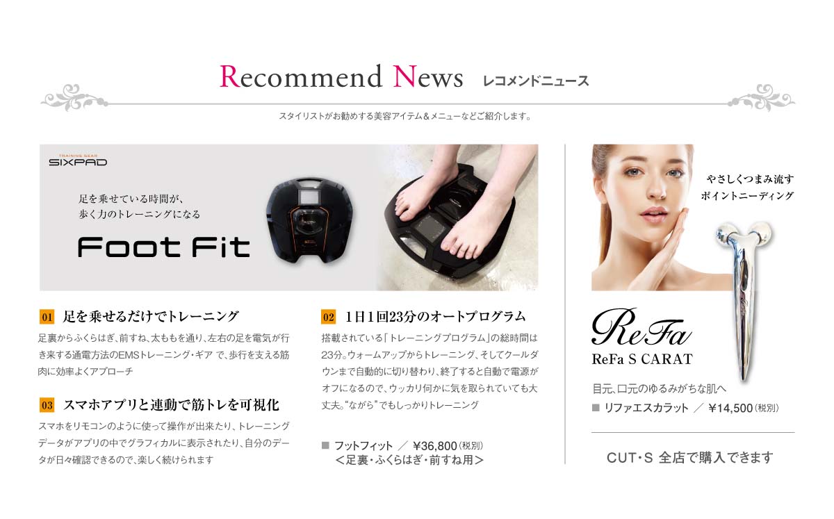 足を乗せるだけでトレーニング Foot Fit Image Salon Cut S