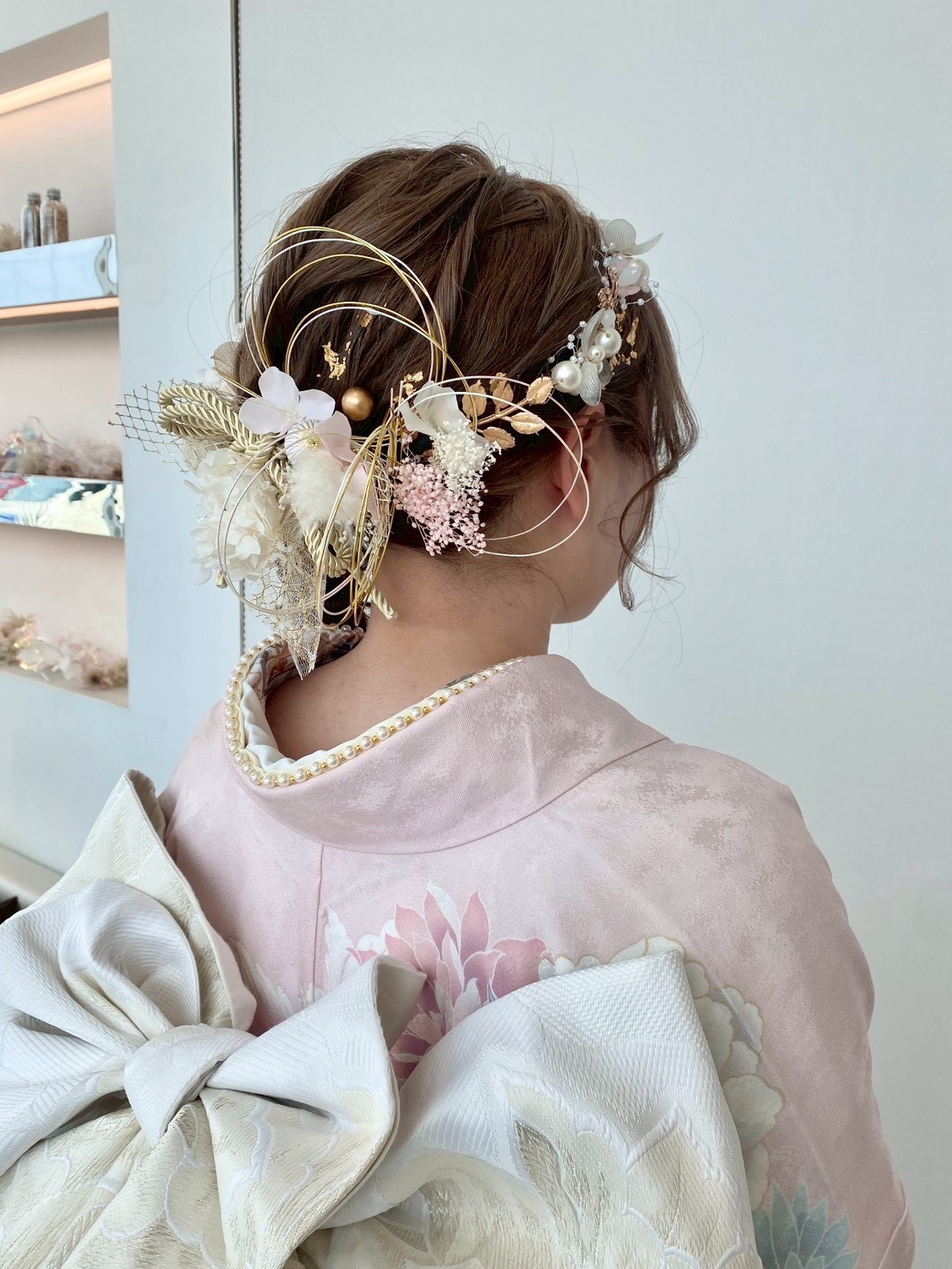 成人式ヘアセット サイド編みおろし