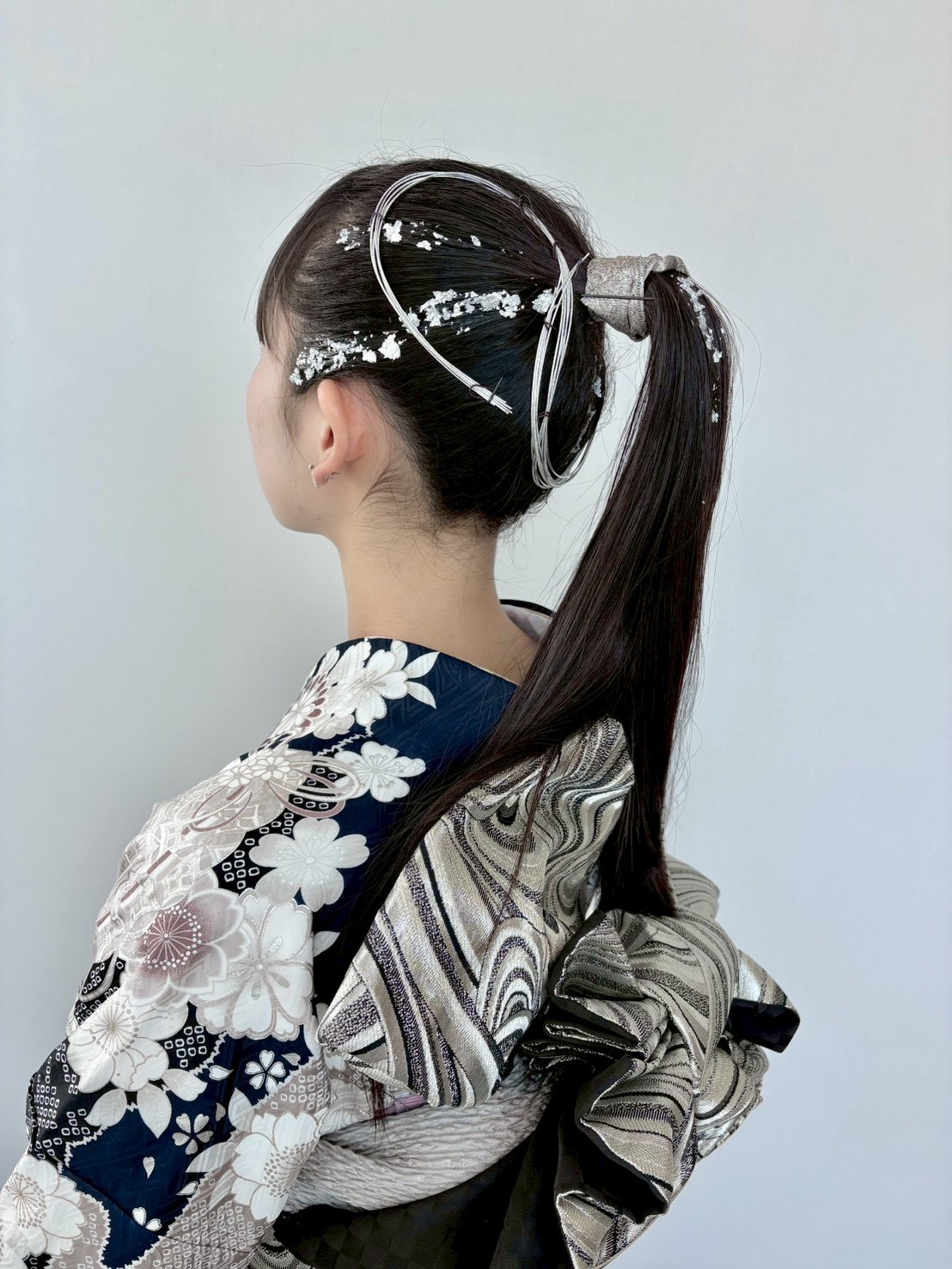 成人式ヘアセット ポニーテール