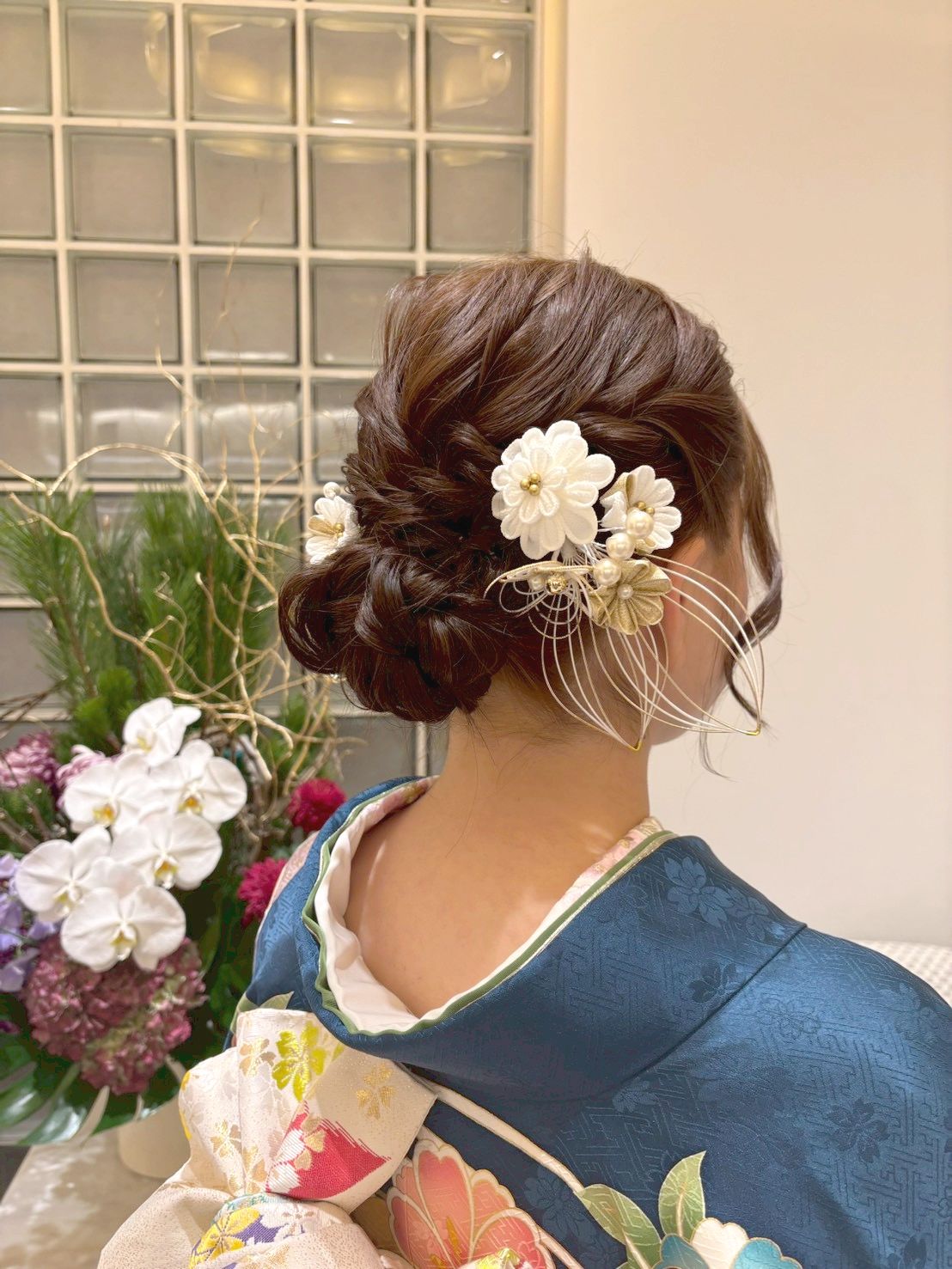 成人式ヘアセット ゆるふわシニヨン