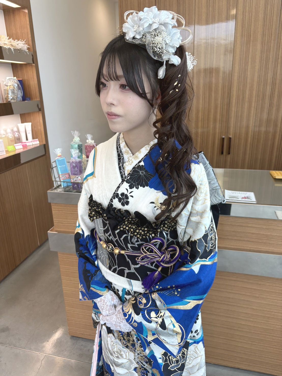 成人式ヘアセット サイドポニー