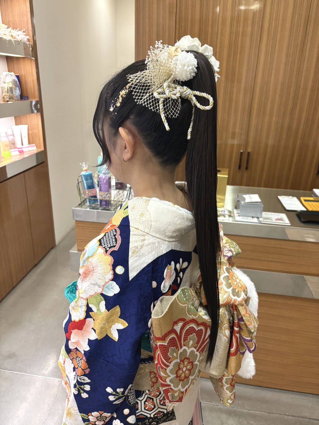 成人式ヘアセット ポニーテール