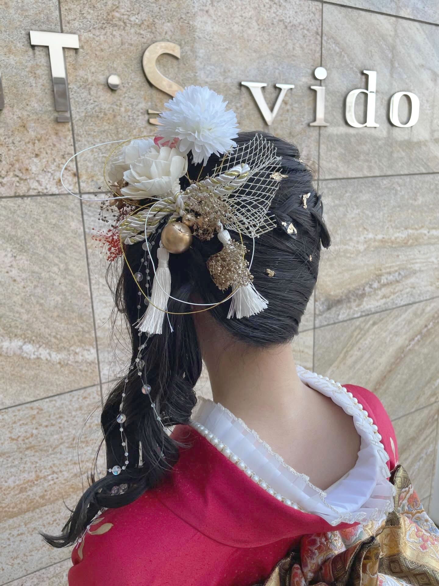 成人式ヘアセット サイドポニー